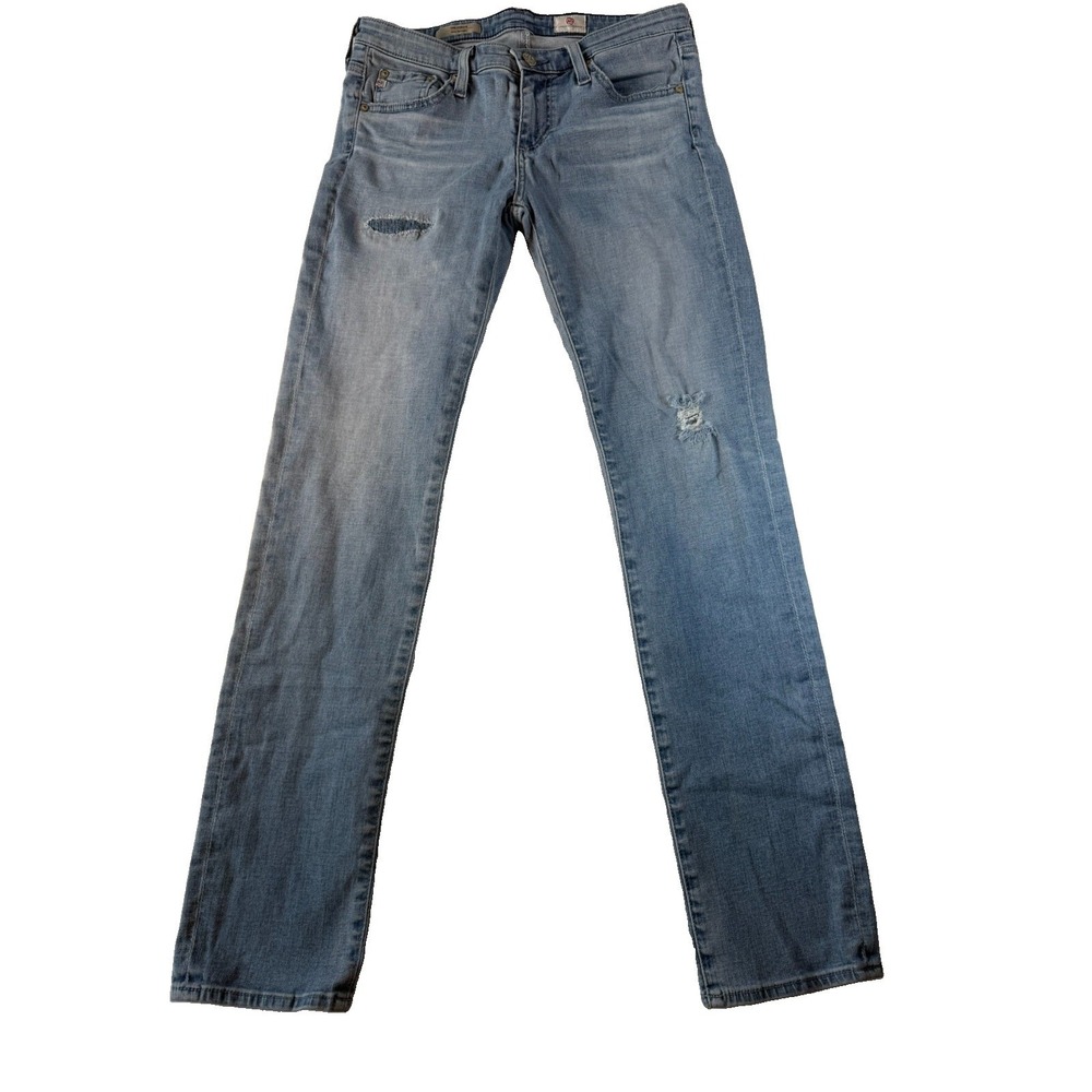 AG Adriano Goldschmied The Stella Jeans Women's 28R Slim Straight Distressed USA